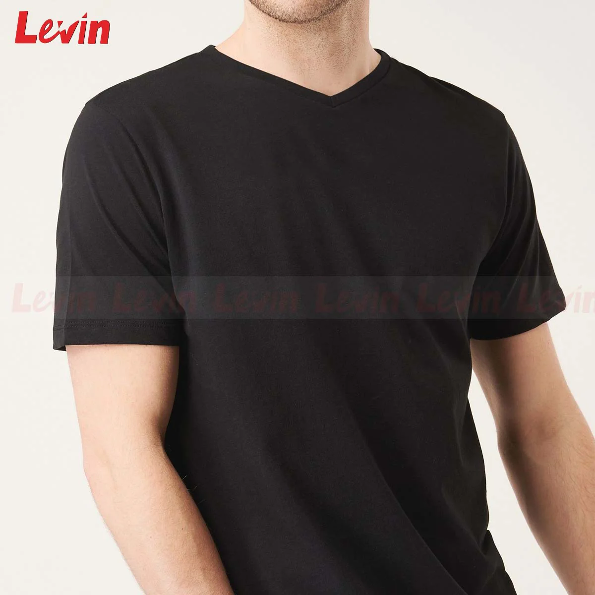 Men V Neck Cotton T Shirt Half Sleeve Basic T-shirt - Image 7