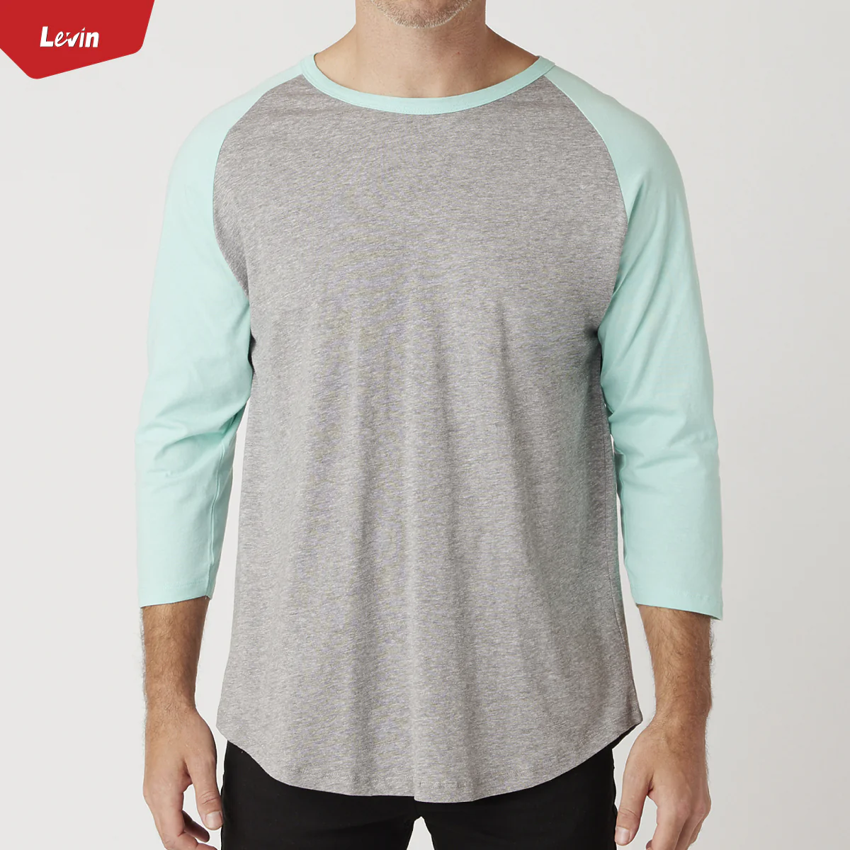 Men's 3/4 Raglan Sleeve Casual T-Shirt - Image 4