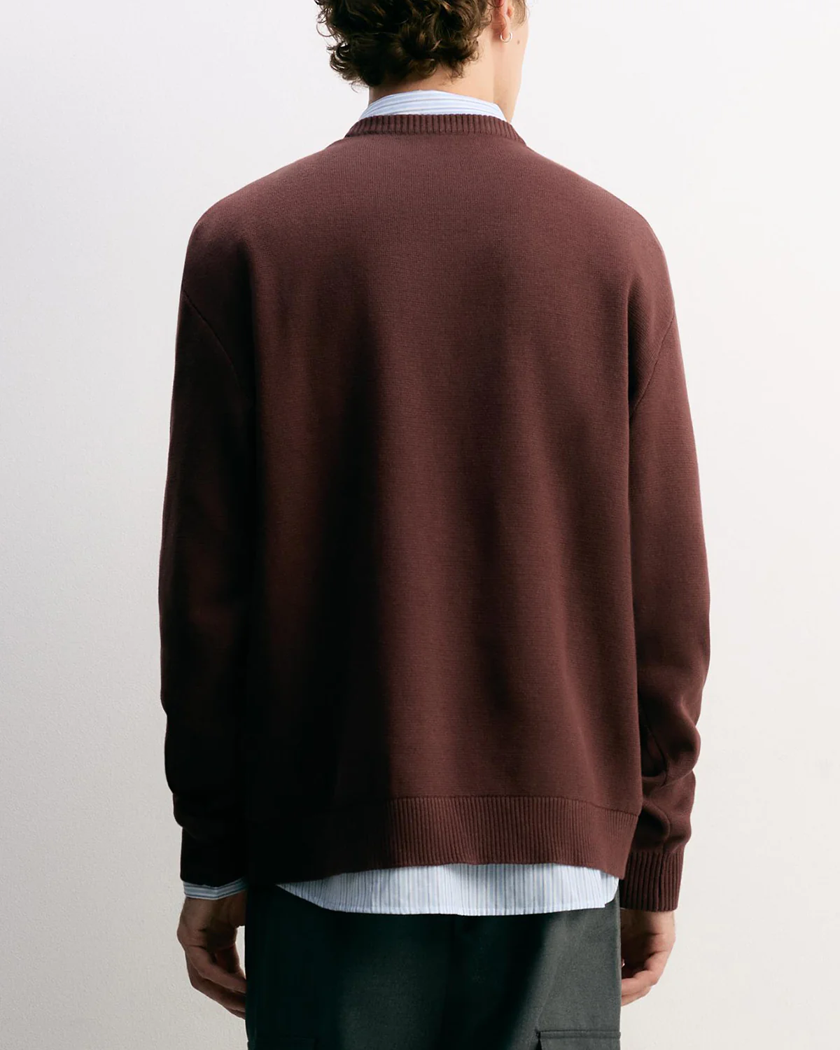 Mens Basic Knit Crew Neck Long Sleeve Pullover Sweater - Image 16