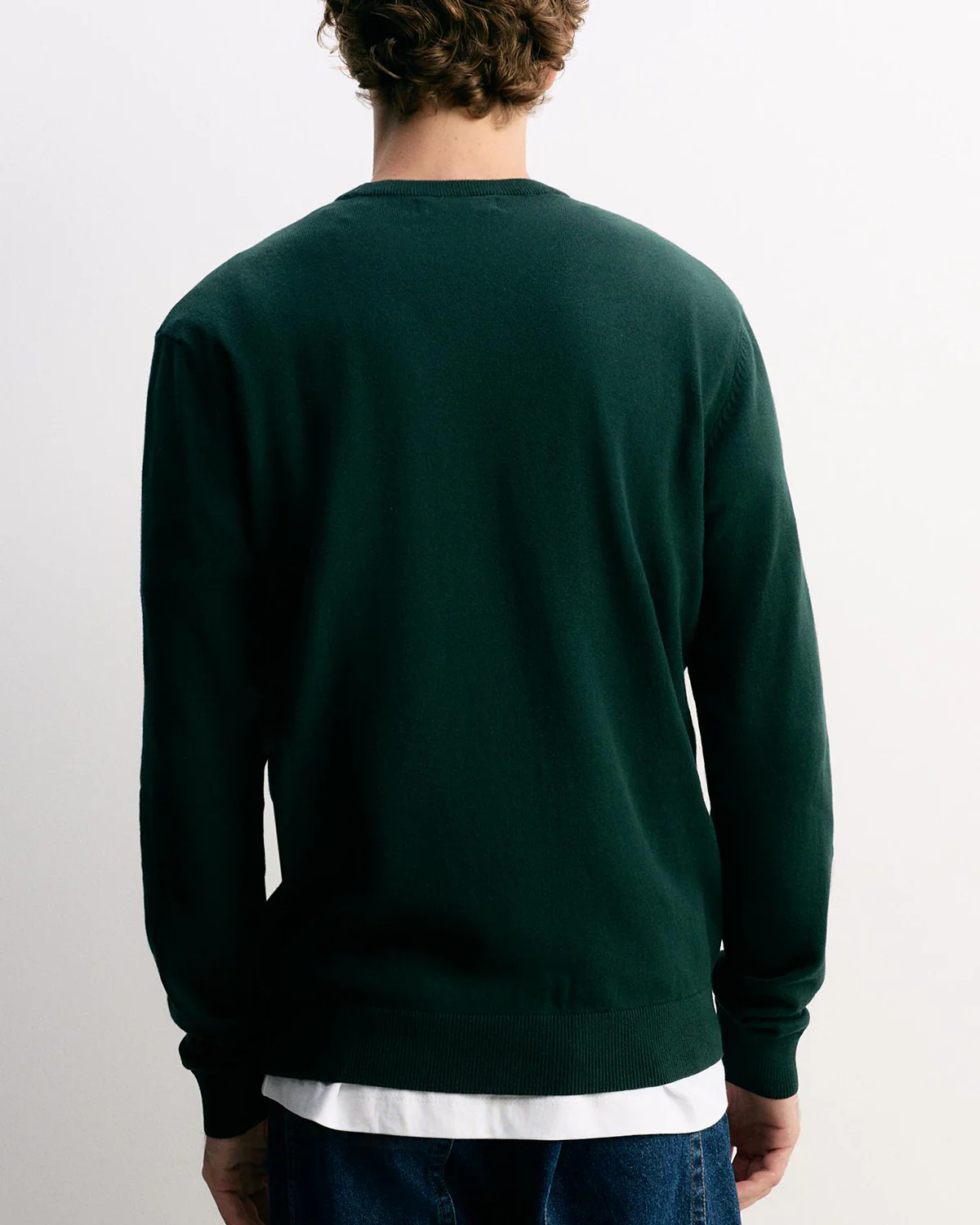Mens Basic Knit Crew Neck Long Sleeve Pullover Sweater - Image 8