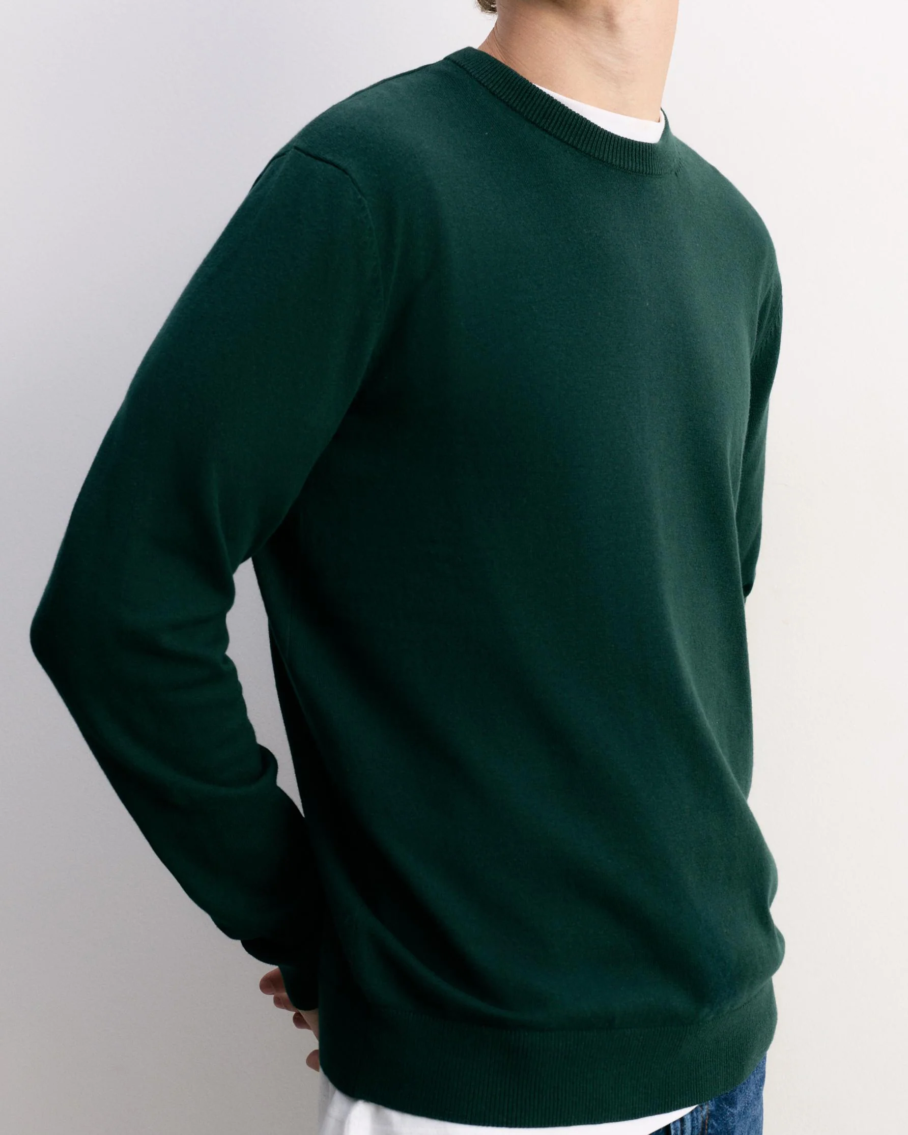 Mens Basic Knit Crew Neck Long Sleeve Pullover Sweater - Image 9