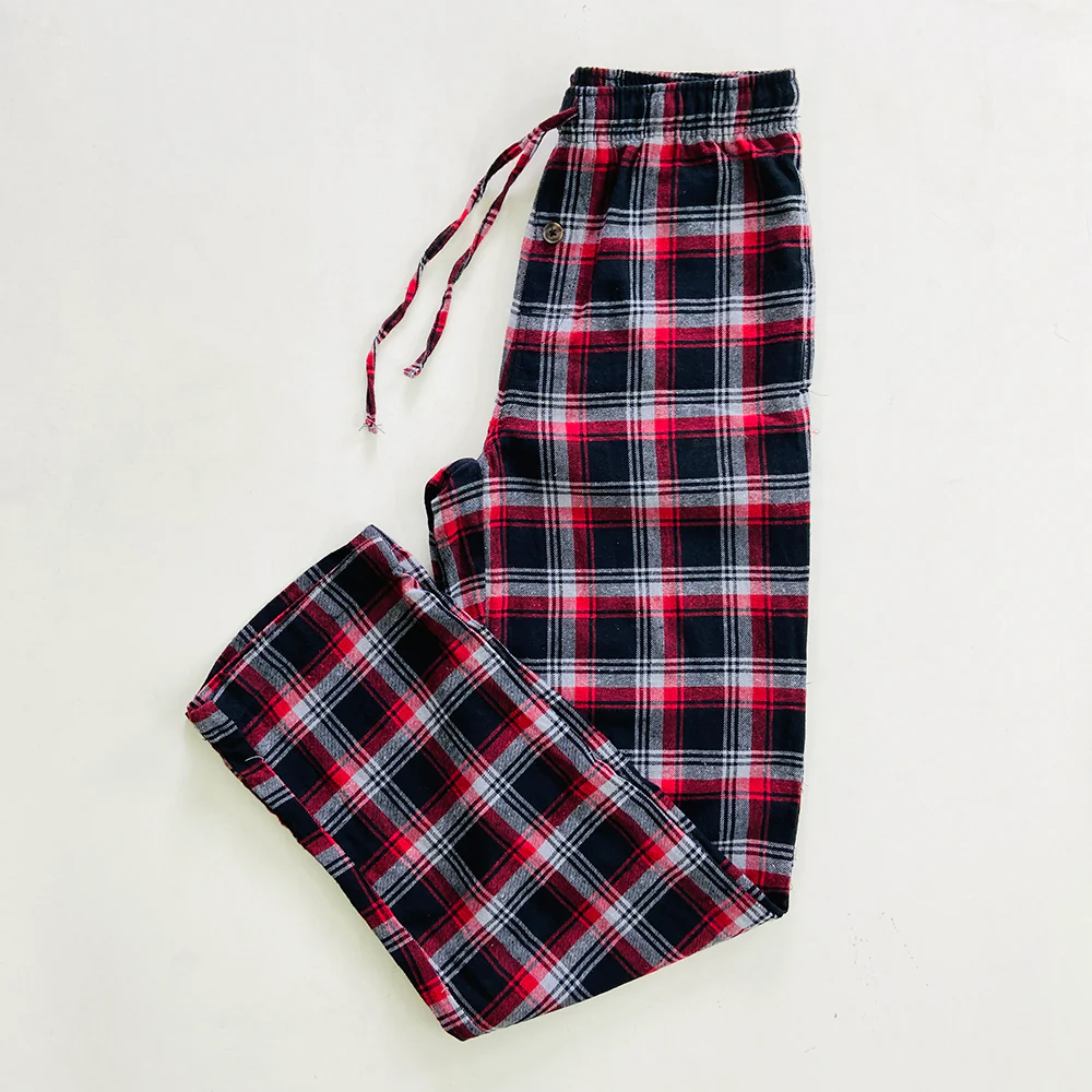 Mens Flannel Side Pocket Cotton Lounge Pajama Trouser - Image 12