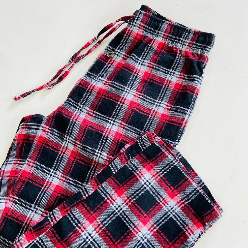 Mens Flannel Side Pocket Cotton Lounge Pajama Trouser - Image 7