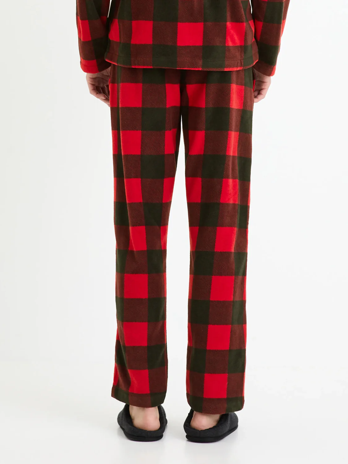 Mens Fleece Checked Sleepwear Pajama Pant - Image 3
