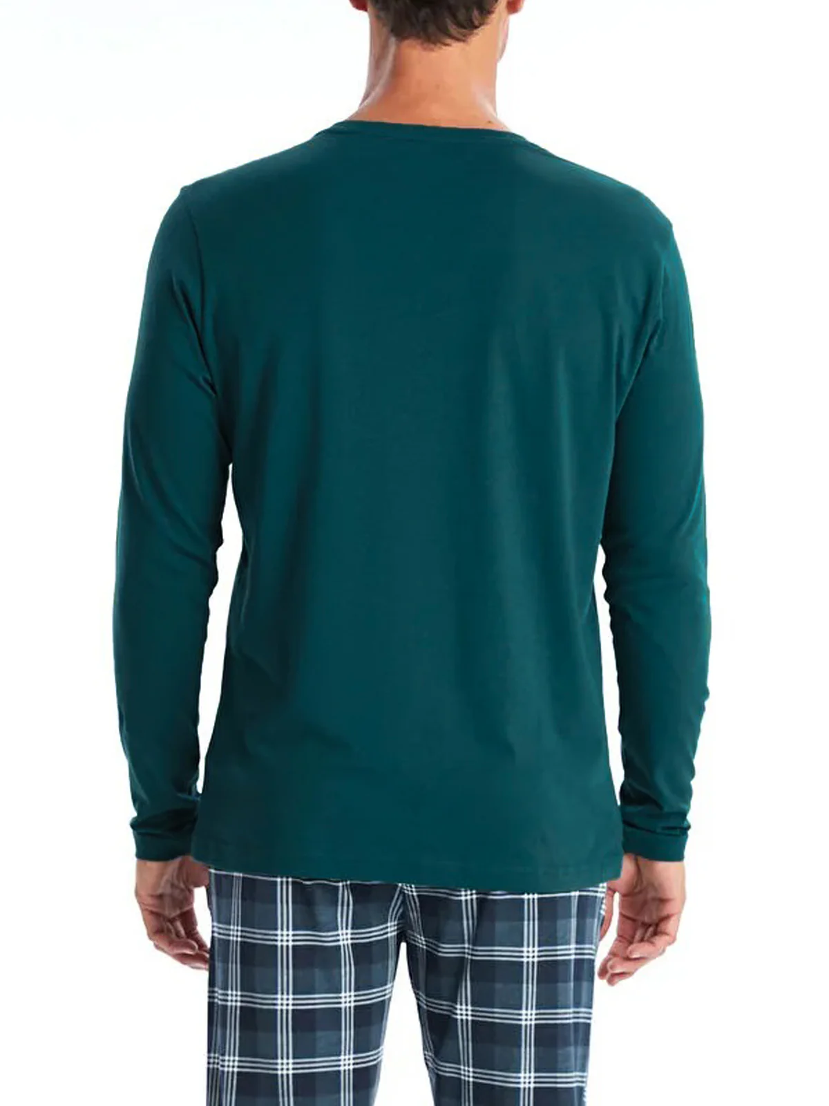 Mens Full Sleeve Crew Neck Jersey Cotton T-Shirt - Image 4