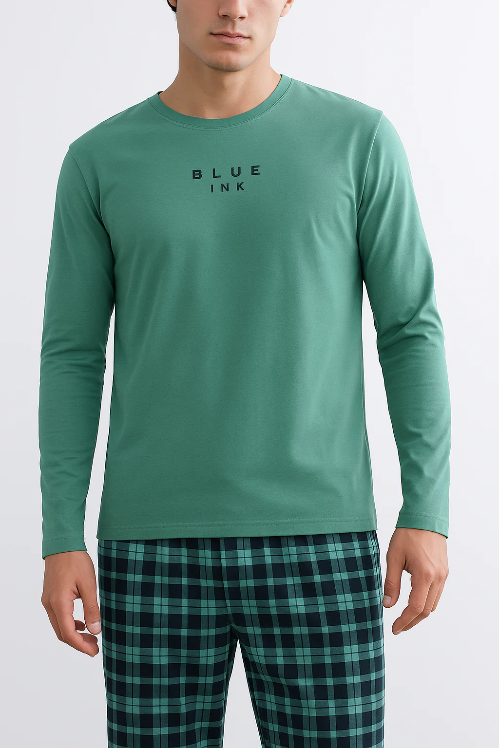 Mens Full Sleeve Crew Neck Jersey Cotton T-Shirt - Image 2