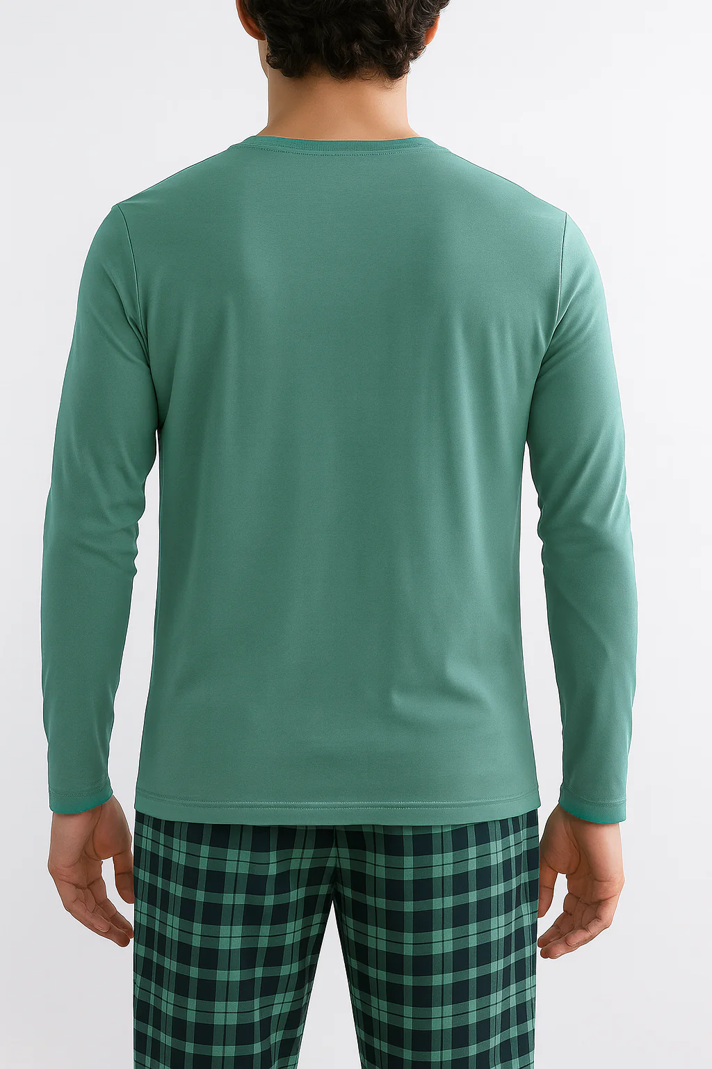 Mens Full Sleeve Crew Neck Jersey Cotton T-Shirt - Image 4