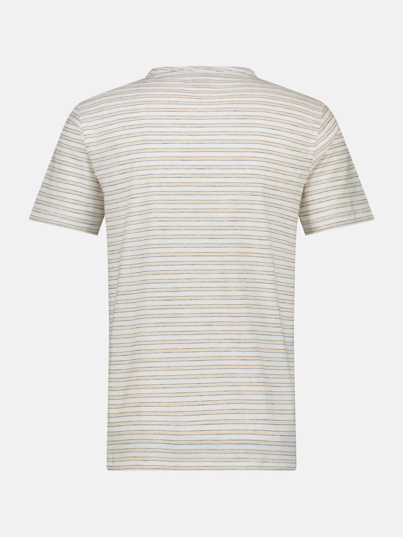 Men's Half Sleeve Striped Serafino T-shirt - Image 7