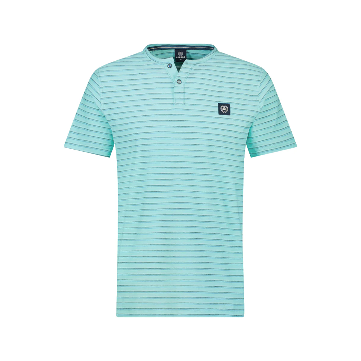 Men's Half Sleeve Striped Serafino T-shirt - Image 9