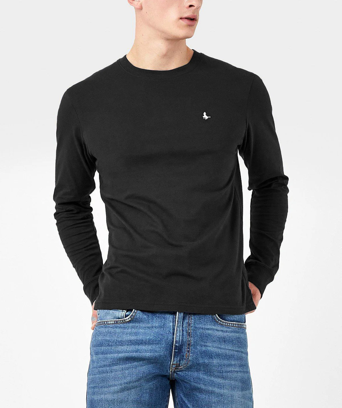 Mens Long Sleeve Cotton Crew Neck T-Shirt - Image 6