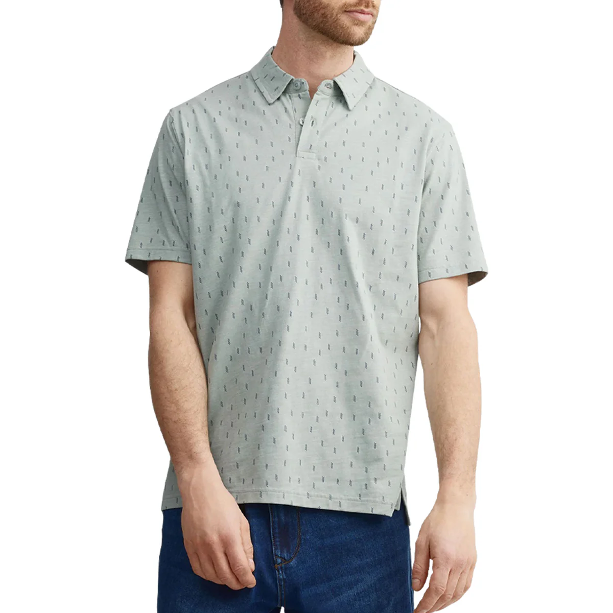 Mens Printed Short Sleeve Cotton Stylish & Casual Polo T-Shirt - Image 13