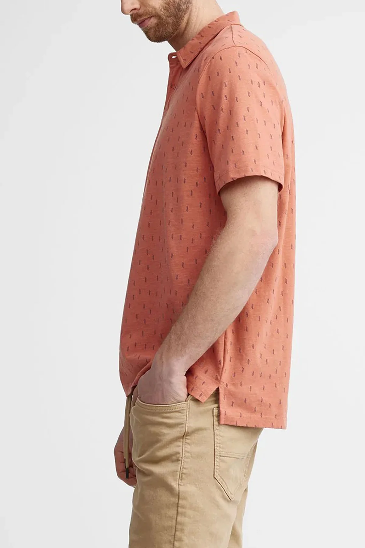 Mens Printed Short Sleeve Cotton Stylish & Casual Polo T-Shirt - Image 5