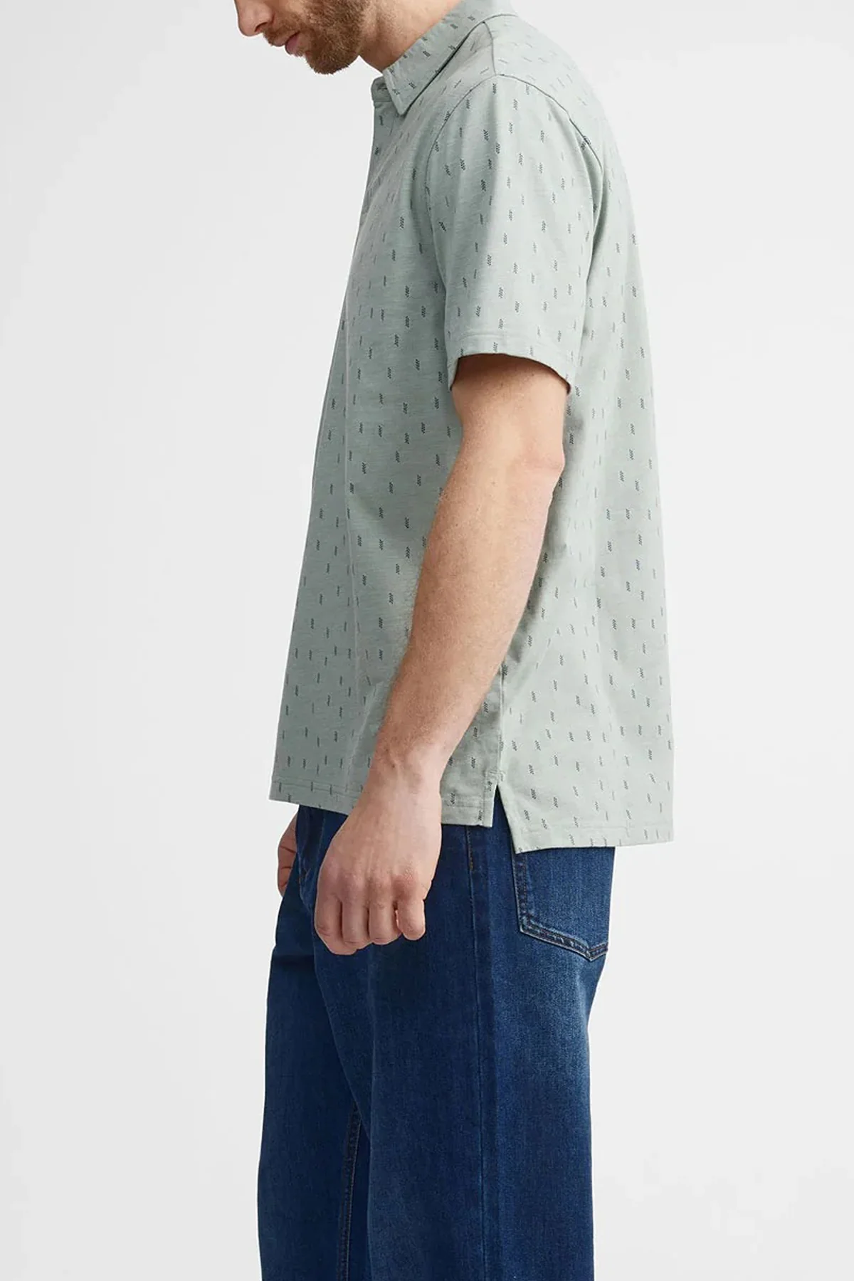 Mens Printed Short Sleeve Cotton Stylish & Casual Polo T-Shirt - Image 6