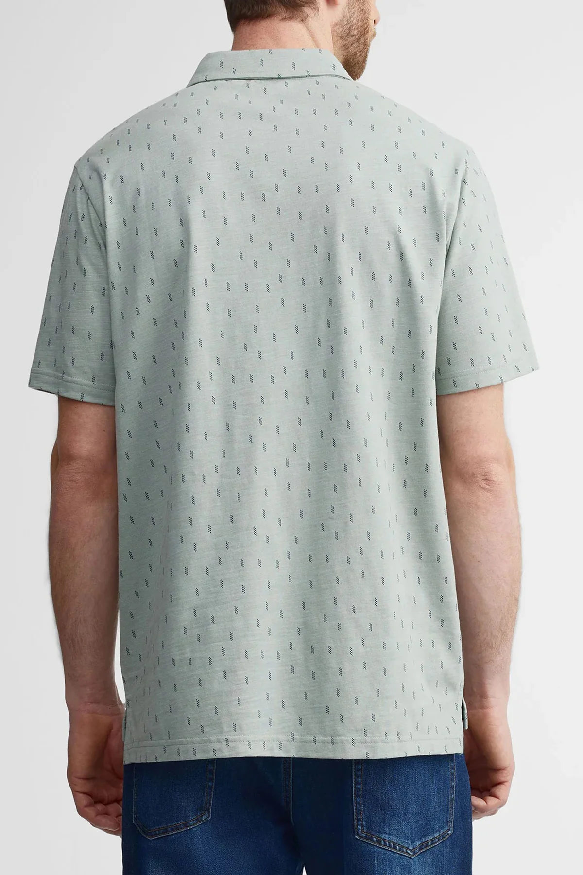 Mens Printed Short Sleeve Cotton Stylish & Casual Polo T-Shirt - Image 9