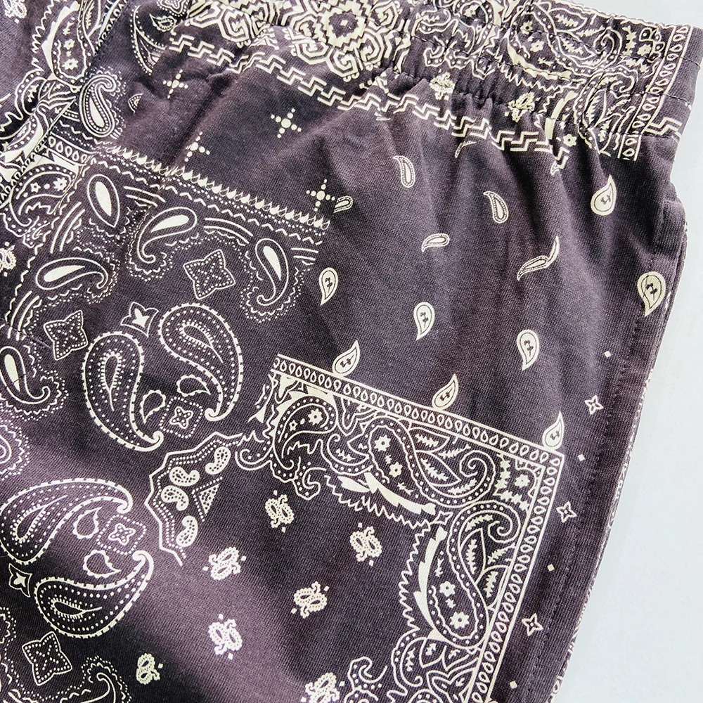 Men's Printed Side Pocket Cotton Pajama Shorts - Image 12