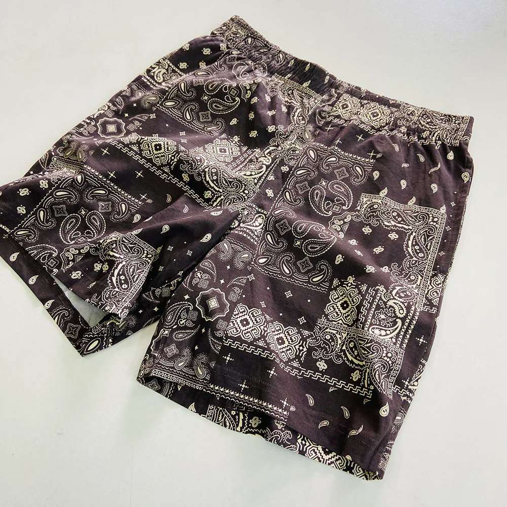 Men's Printed Side Pocket Cotton Pajama Shorts - Image 13