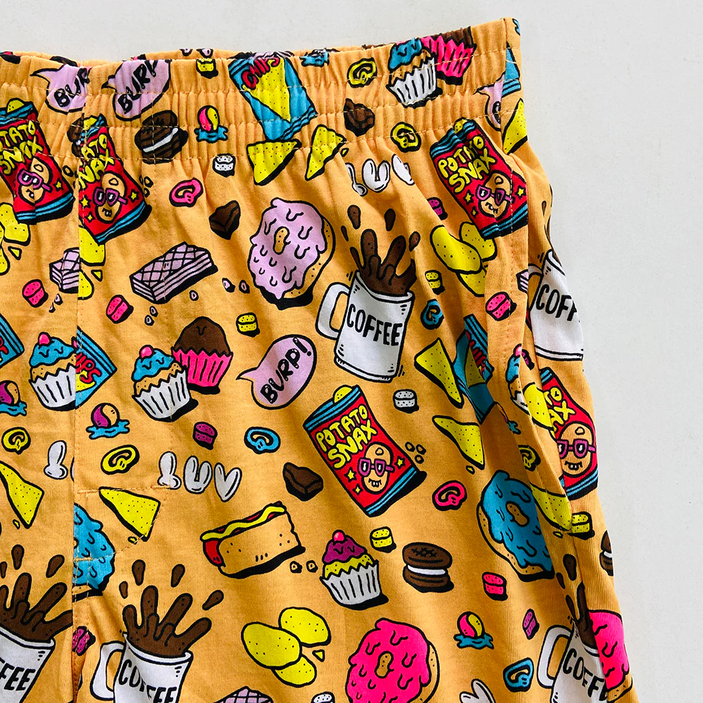 Men's Printed Side Pocket Cotton Pajama Shorts - Image 23
