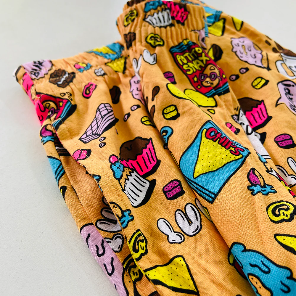 Men's Printed Side Pocket Cotton Pajama Shorts - Image 7