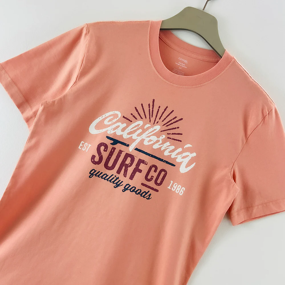 Mens Short Sleeve Crew Neck Graphic Print T-Shirt - Image 8