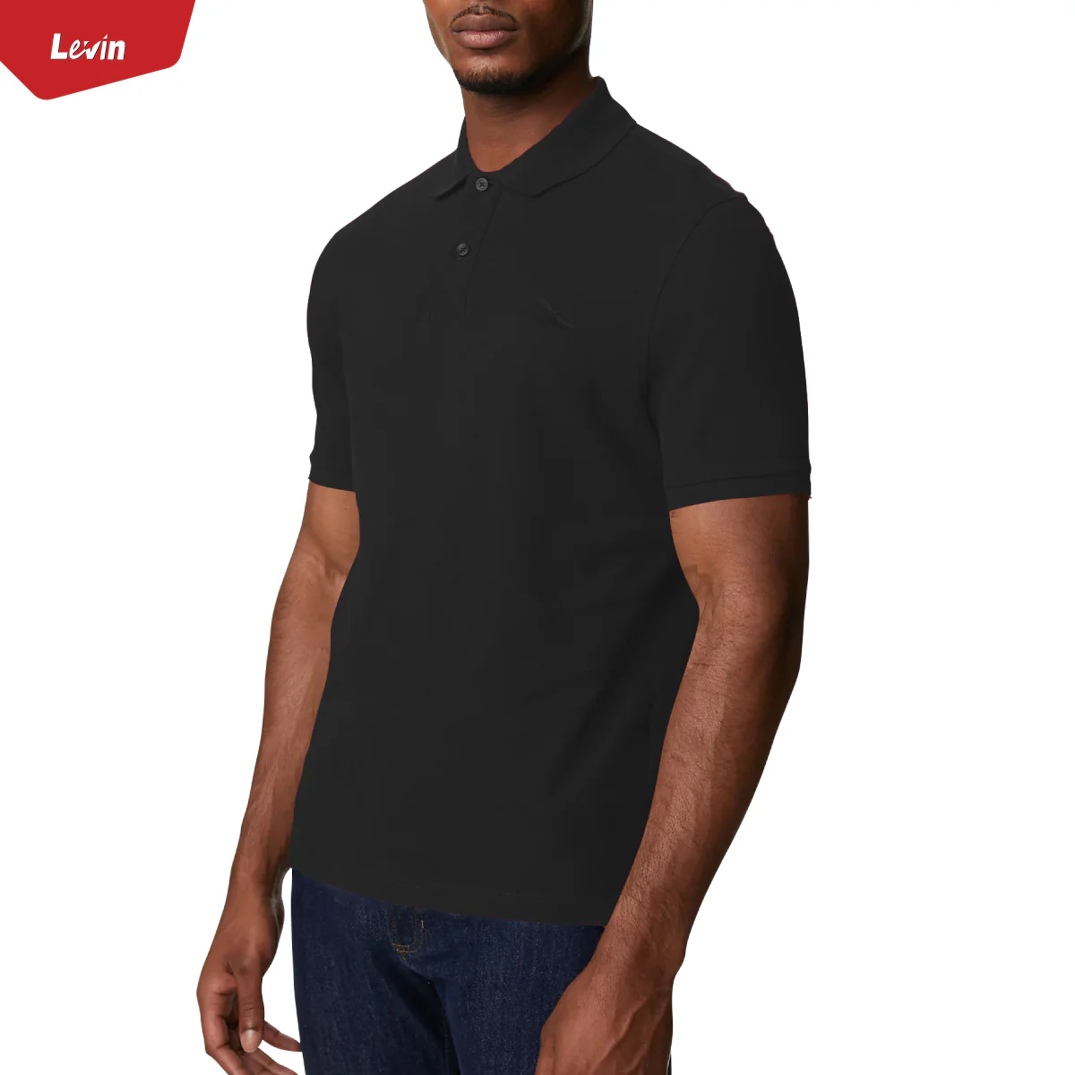 Mens Short Sleeve Regular & Relaxed Fit Pique Polo Cotton T-Shirt - Image 11