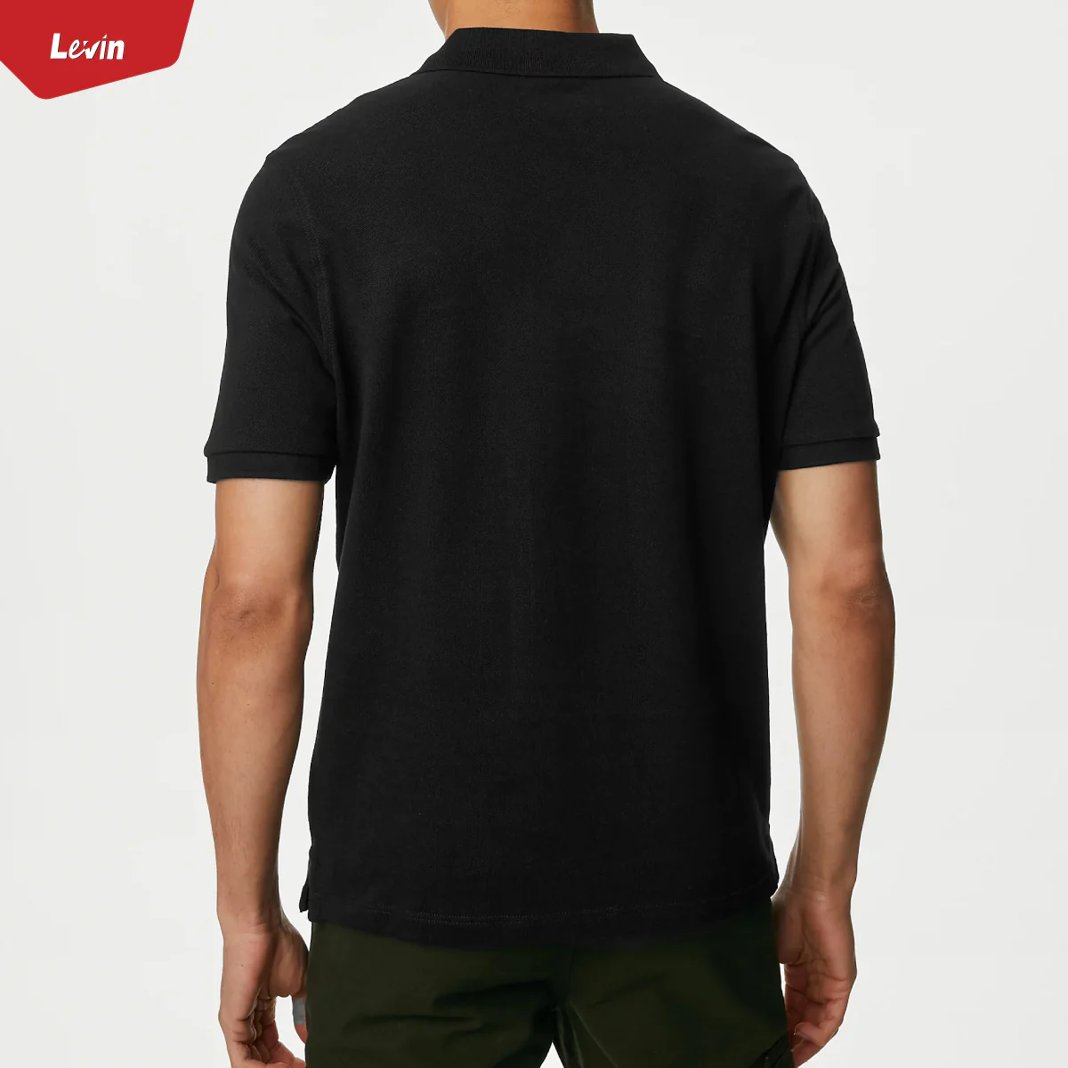 Mens Short Sleeve Regular & Relaxed Fit Pique Polo Cotton T-Shirt - Image 12