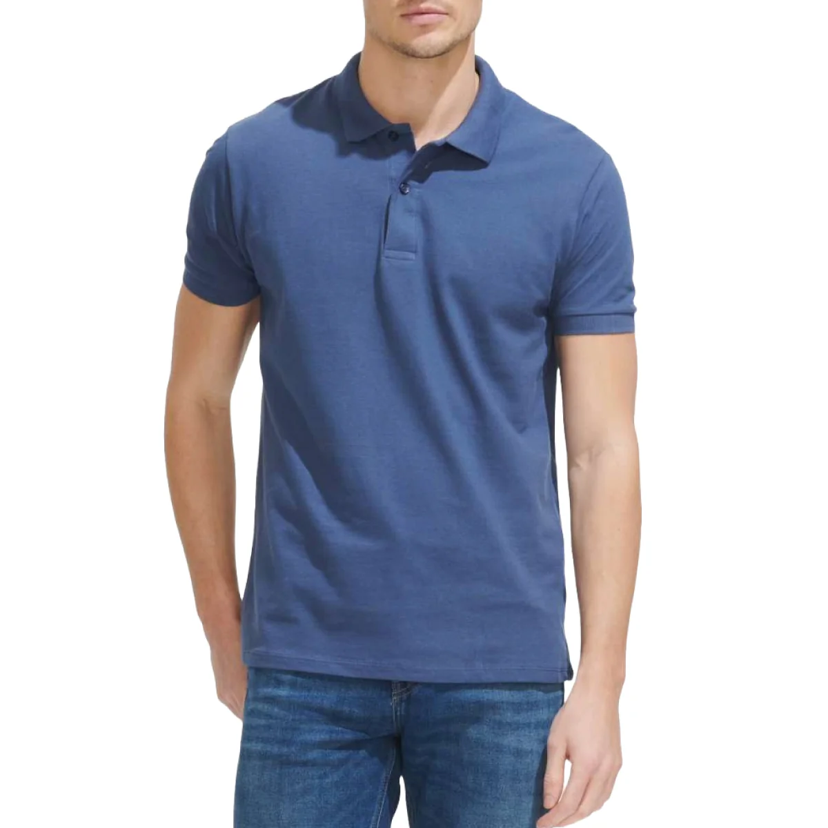 Mens Short Sleeve Regular & Relaxed Fit Pique Polo Cotton T-Shirt - Image 24