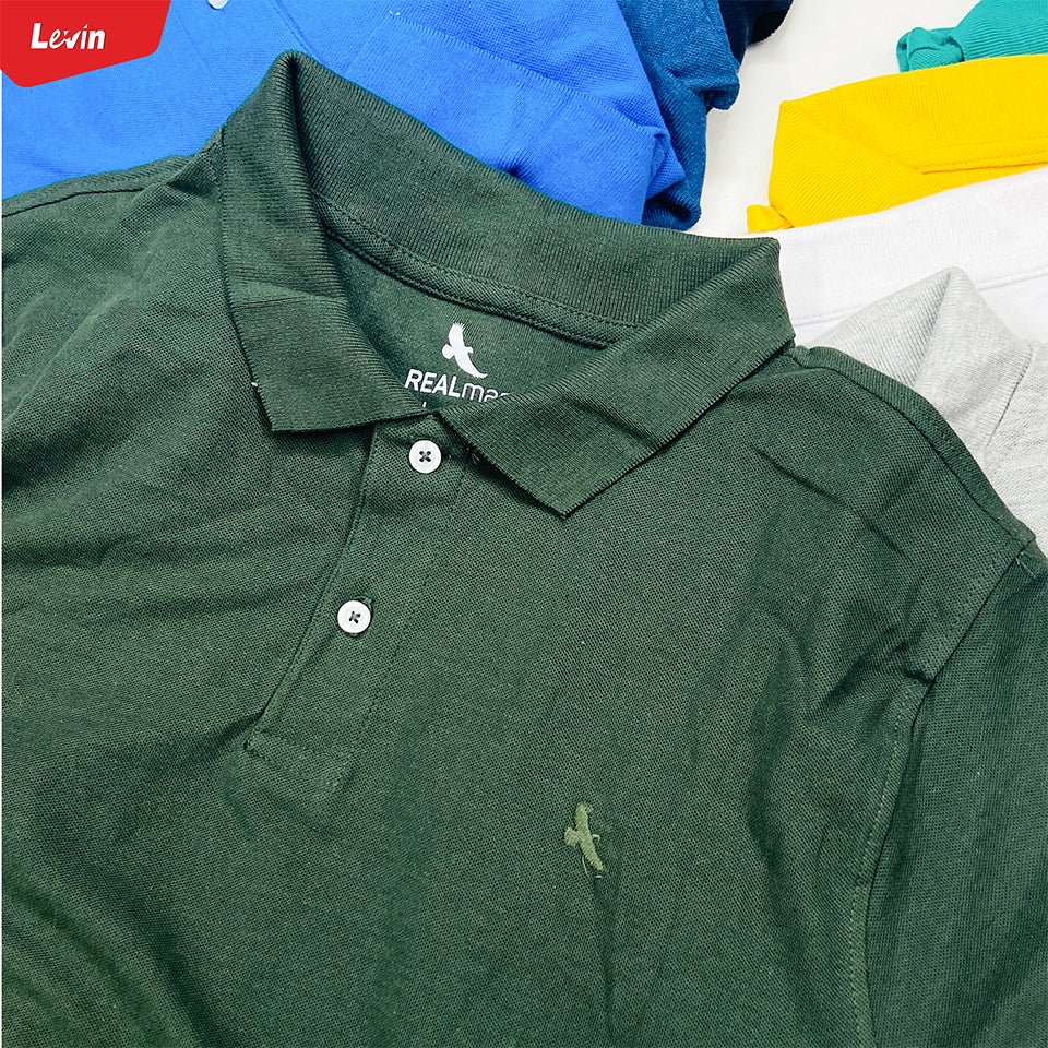 Mens Short Sleeve Regular & Relaxed Fit Pique Polo Cotton T-Shirt - Image 28