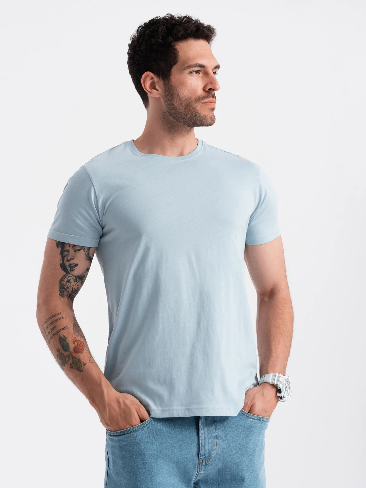 Men's Short Sleeve Round Neck Cotton T-Shirt - Image 3