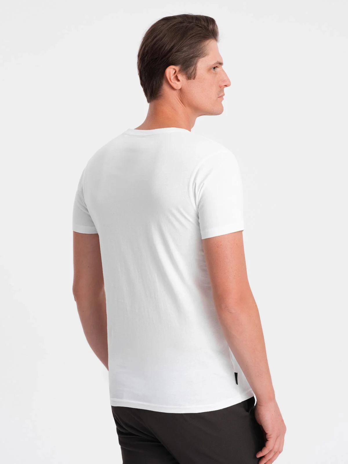 Men's Short Sleeve V-Neck Cotton T-Shirt - Image 21
