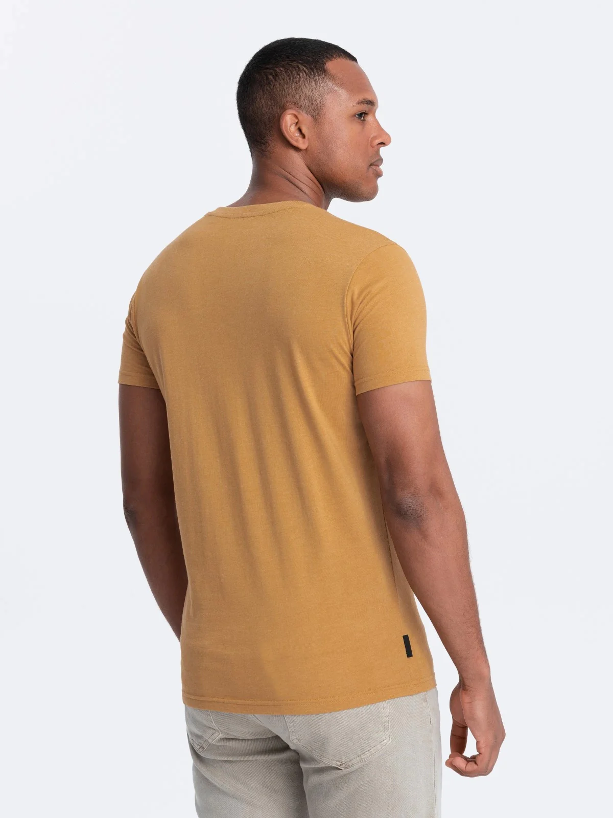 Men's Short Sleeve V-Neck Cotton T-Shirt - Image 24