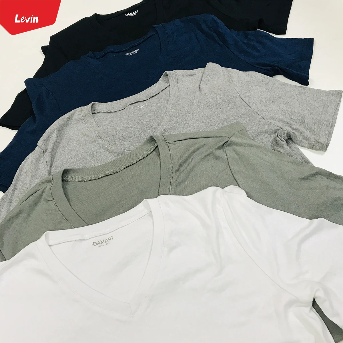 Mens V-neck Rib Structure Thermal Cotton Vest T-shirt - Image 3