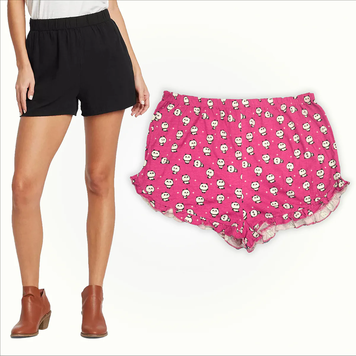 Multicolor Ladies Casual Summer Cotton Shorts - Image 4