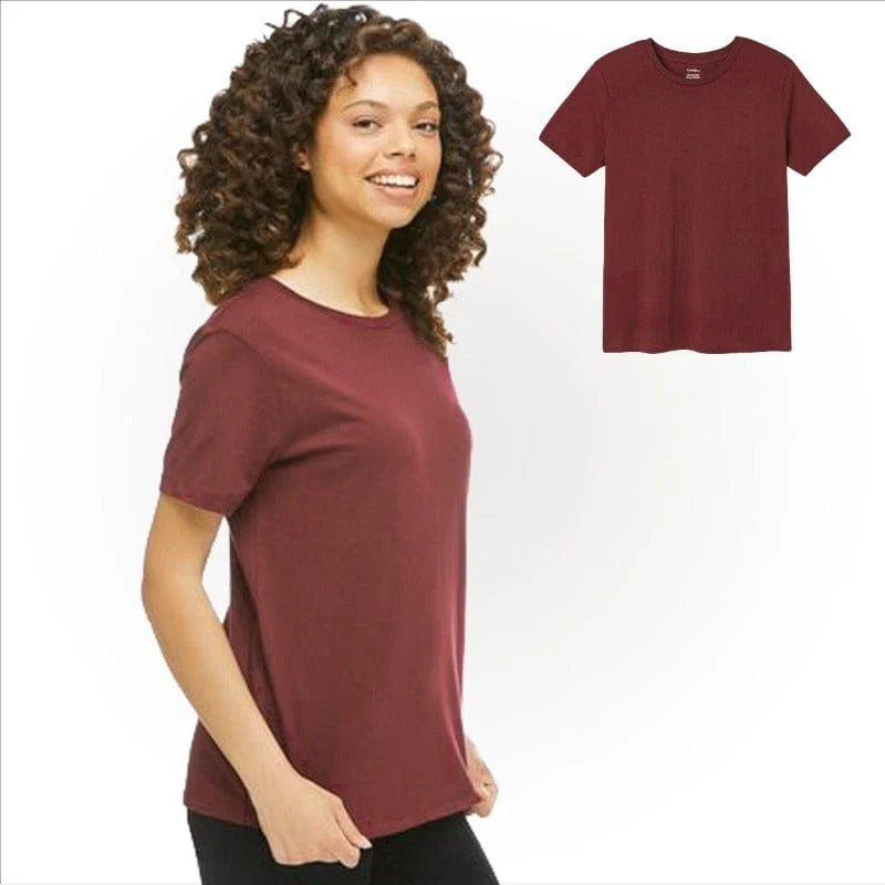 Multicolor Women's Plus Size Cotton Crew Neck T- Shirt - Image 9