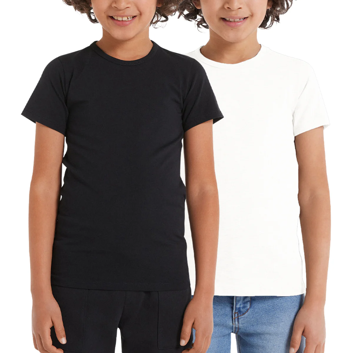 Pack of 2 Boys Basic Round Neck Cotton Undershirt