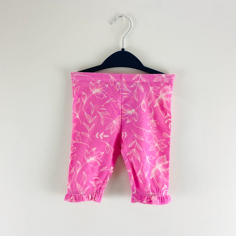 Pack of 2 Toddler Baby Girls 3/4 Cotton Ruffle Leggings - Image 11