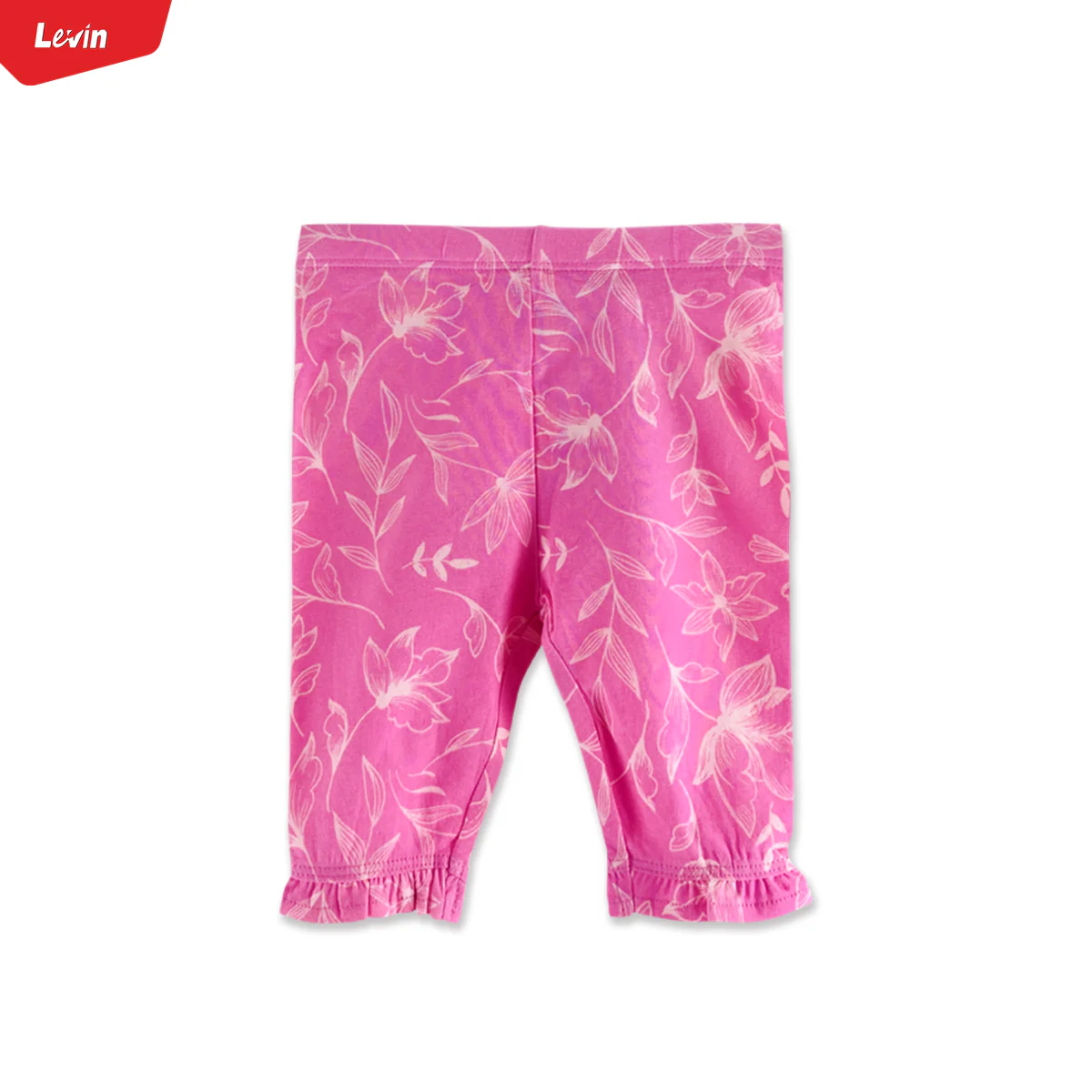 Pack of 2 Toddler Baby Girls 3/4 Cotton Ruffle Leggings - Image 12