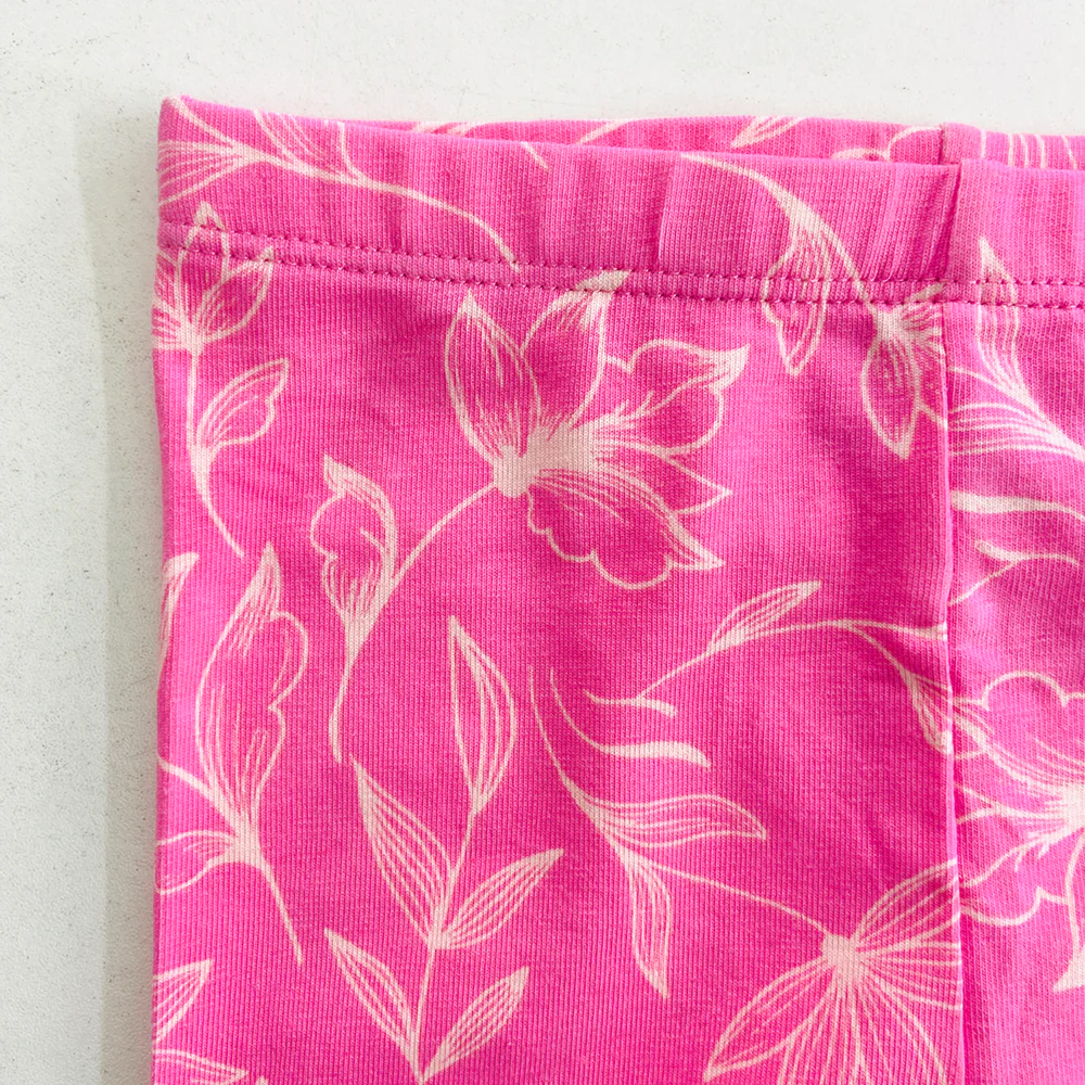 Pack of 2 Toddler Baby Girls 3/4 Cotton Ruffle Leggings - Image 7