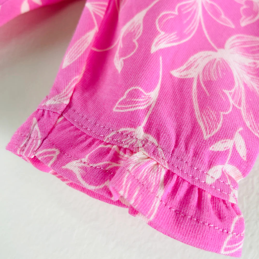 Pack of 2 Toddler Baby Girls 3/4 Cotton Ruffle Leggings - Image 9