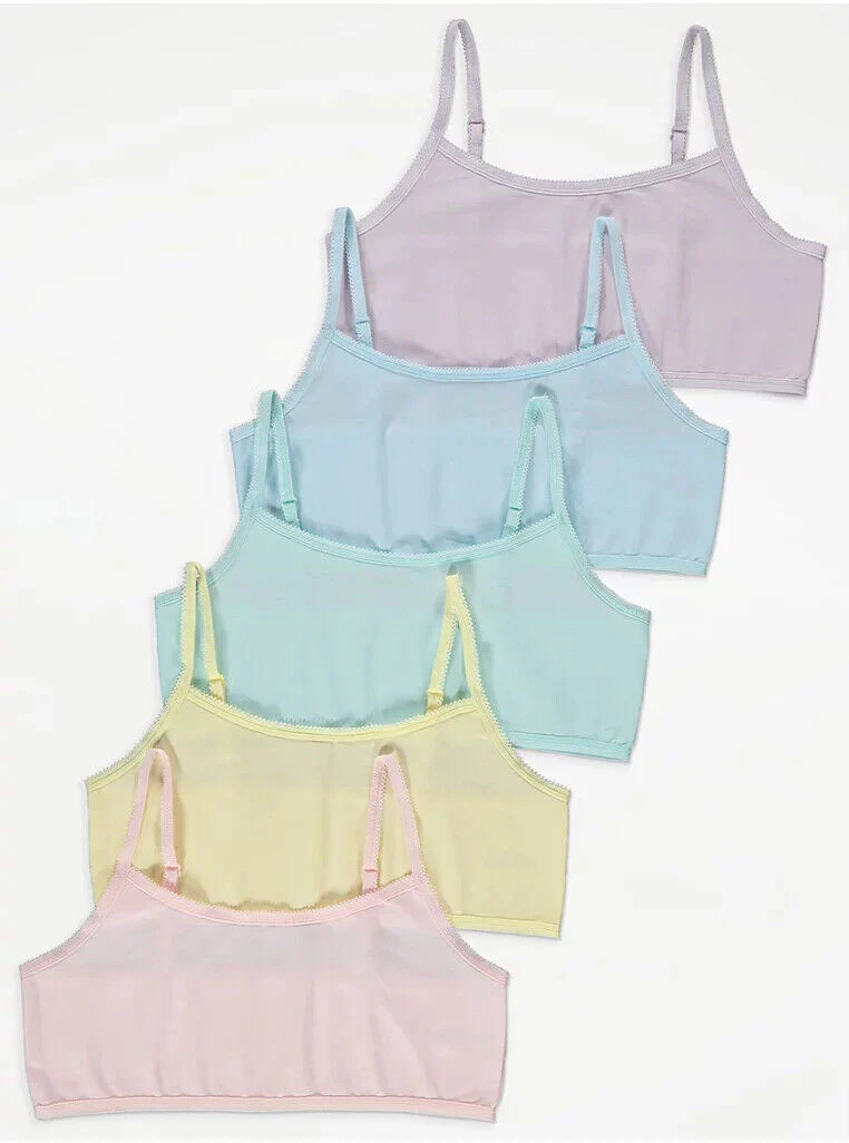 Pack of 3 Assorted Multicolor Girls Cotton Bra - Image 12