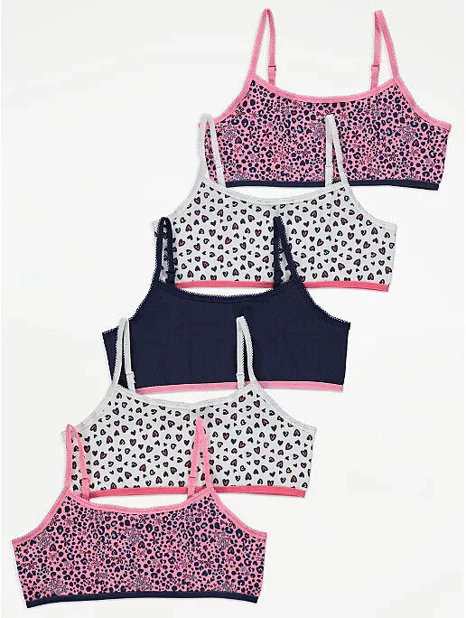 Pack of 3 Assorted Multicolor Girls Cotton Bra - Image 14
