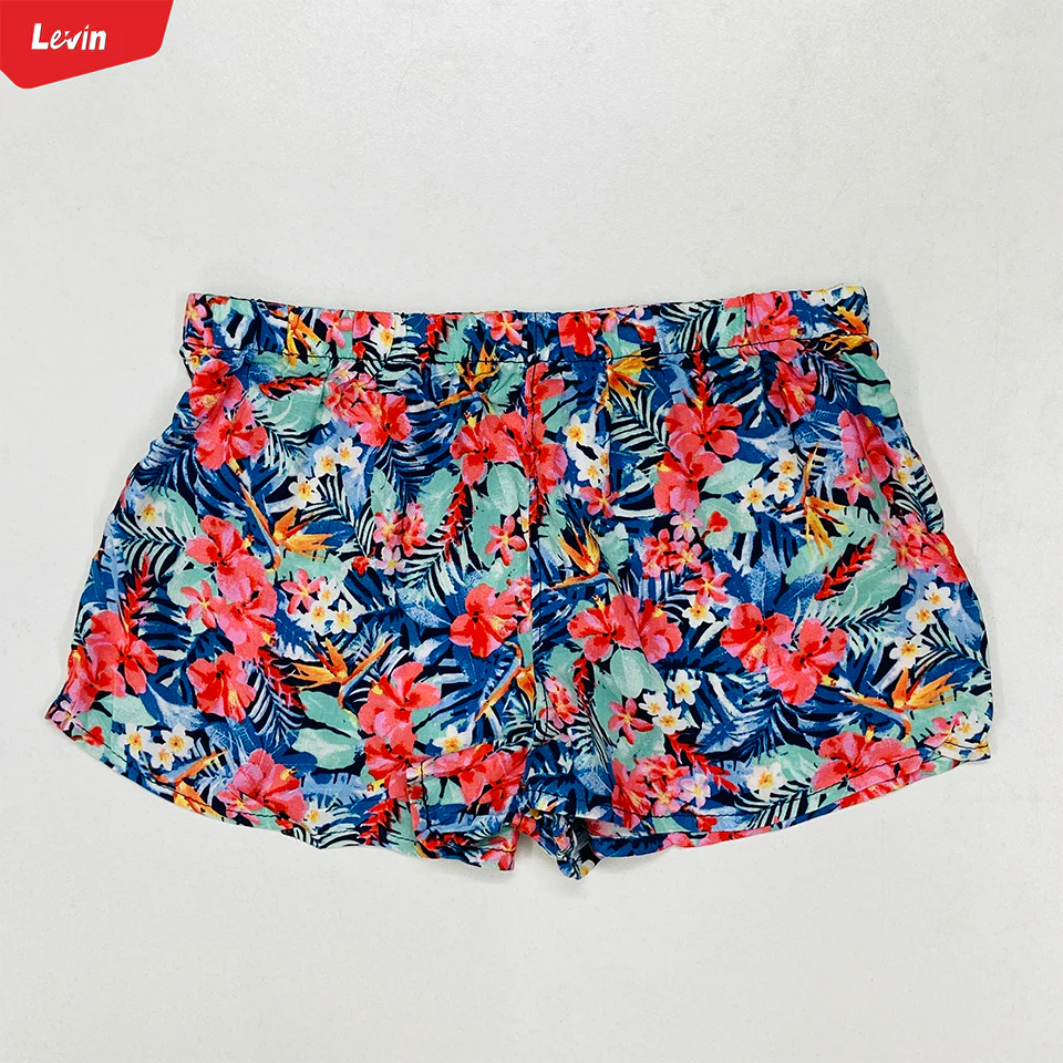 Teen Girl Floral Printed  Elastic Waist Beach Short - Image 10