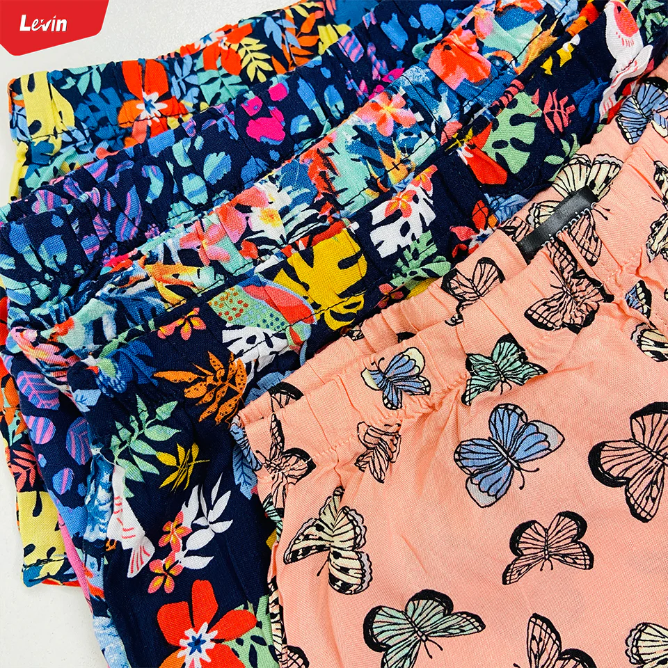 Teen Girl Floral Printed  Elastic Waist Beach Short - Image 14