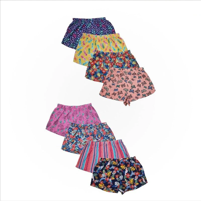 Teen Girl Floral Printed  Elastic Waist Beach Short - Image 17