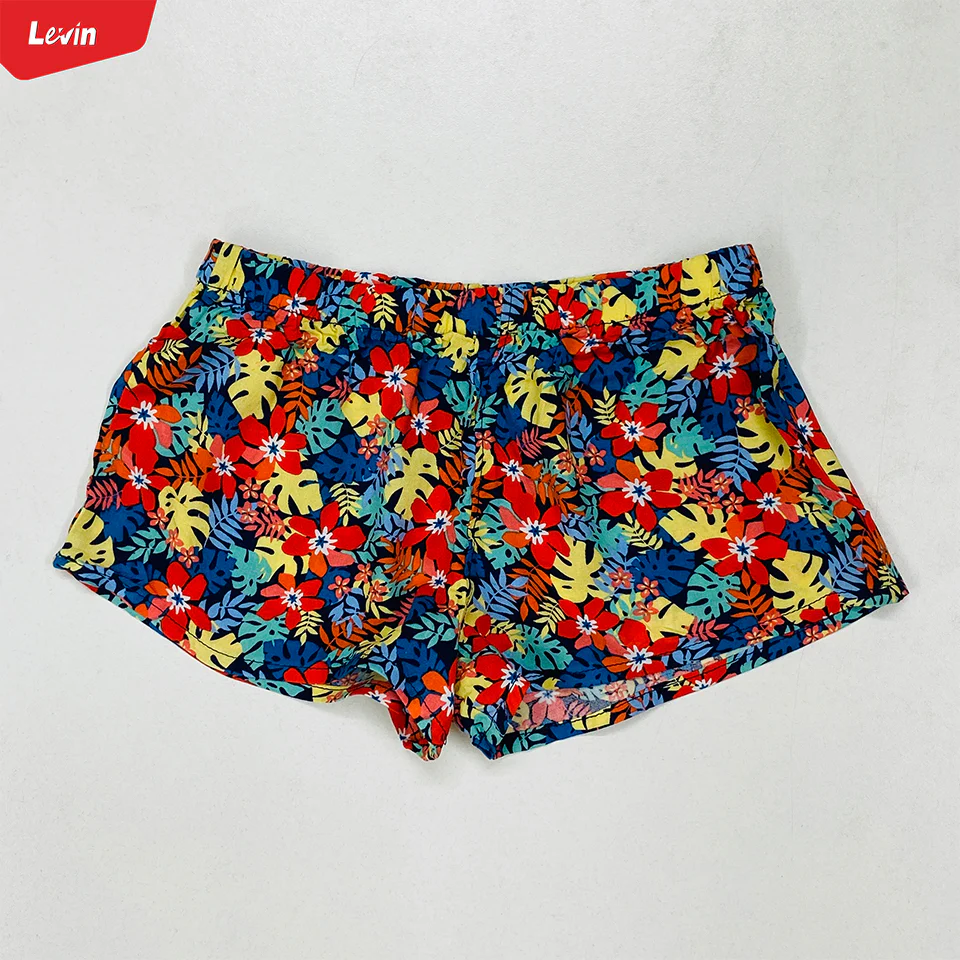 Teen Girl Floral Printed  Elastic Waist Beach Short - Image 7