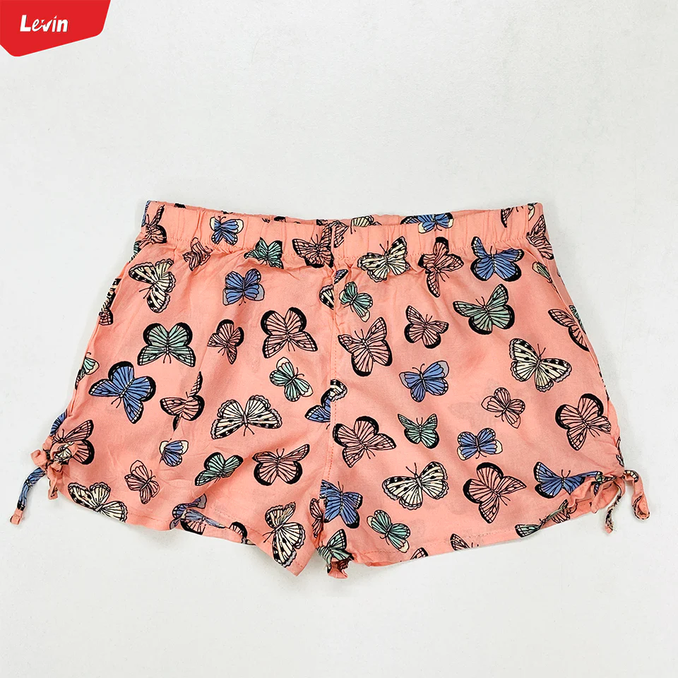 Teen Girl Floral Printed  Elastic Waist Beach Short - Image 8