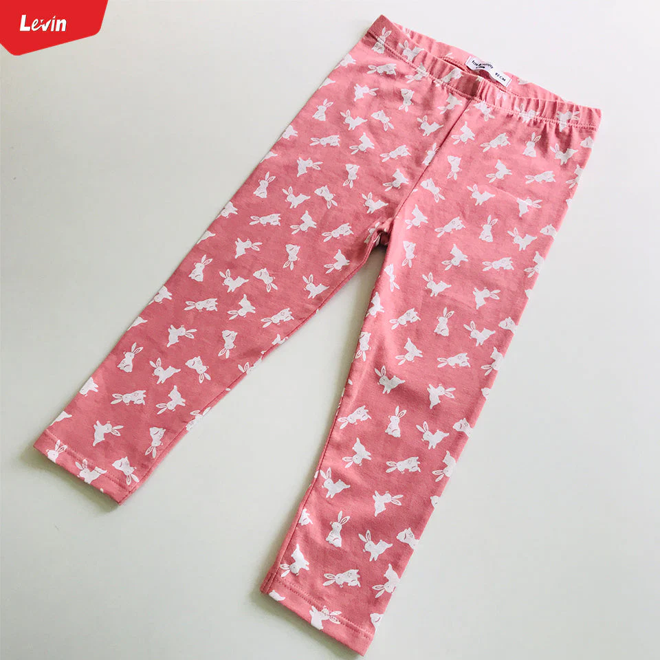 Pack of 3 Assorted Toddler Girls Cotton Stretch Printed Leggings - Image 8