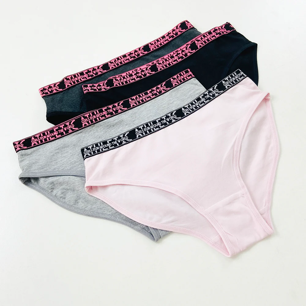 Pack of 3 Girls' Mid Rise Cotton Panties - Image 3