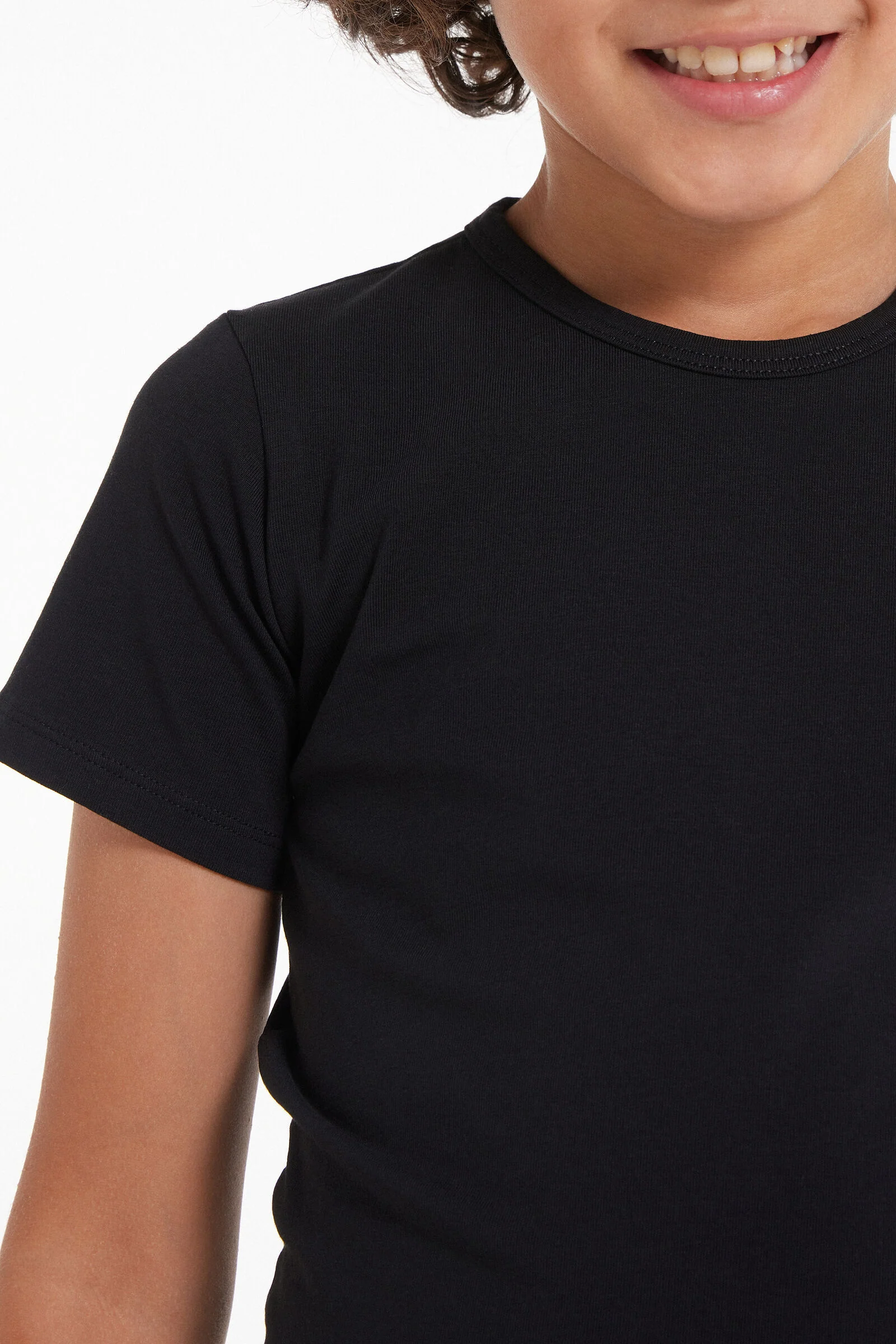 Pack of 3 Kids Basic Round Neck Cotton T-Shirt - Image 4
