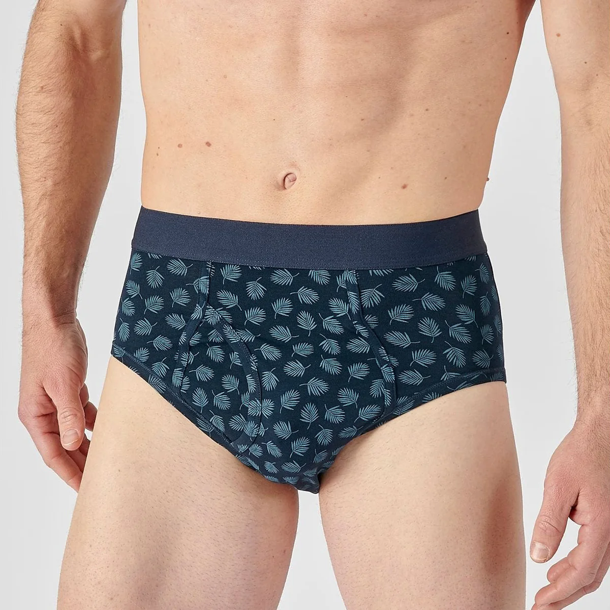Pack of 3 Mens Classic Cotton Stretch Elastic Waistband Briefs - Image 2