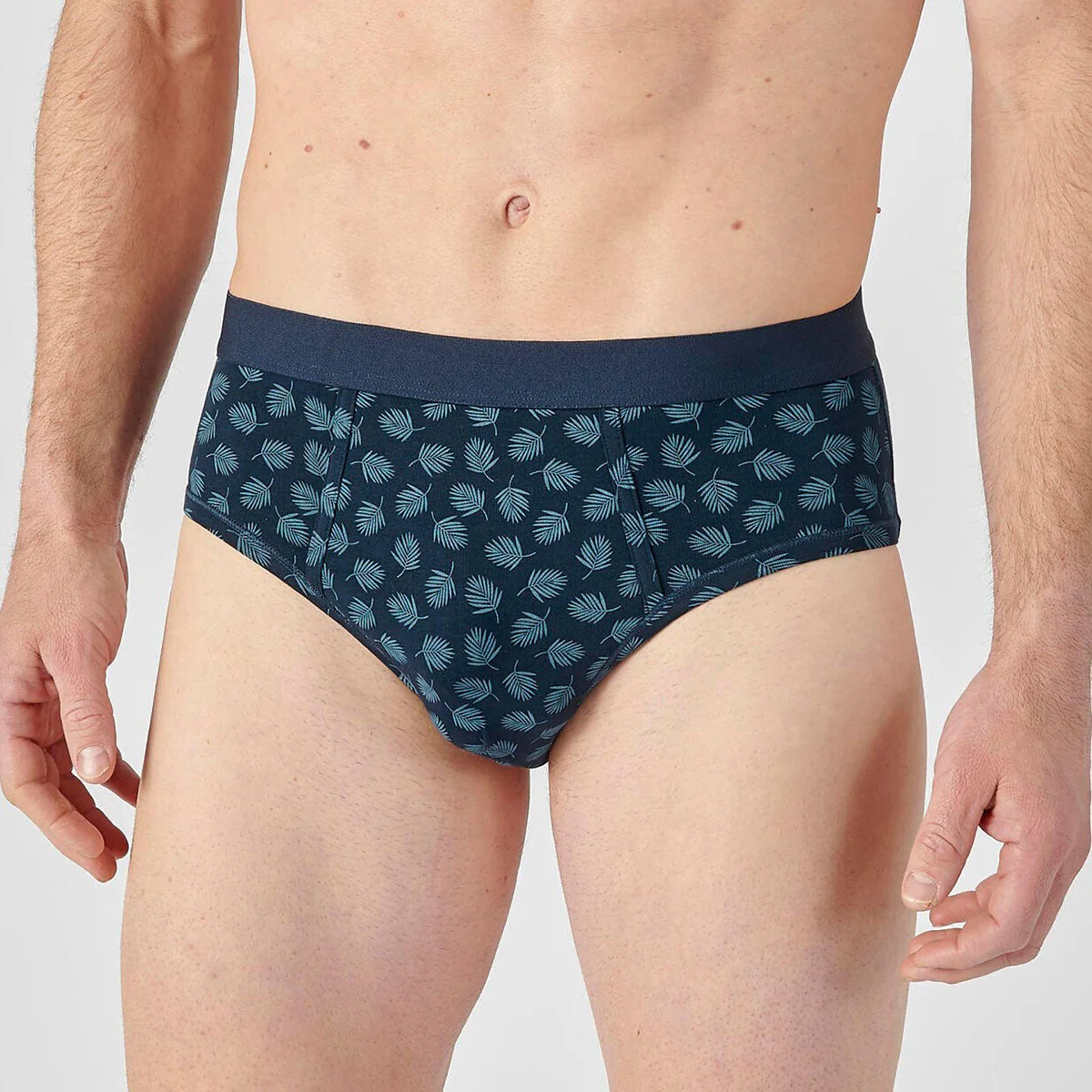 Pack of 3 Mens Classic Cotton Stretch Elastic Waistband Briefs - Image 2